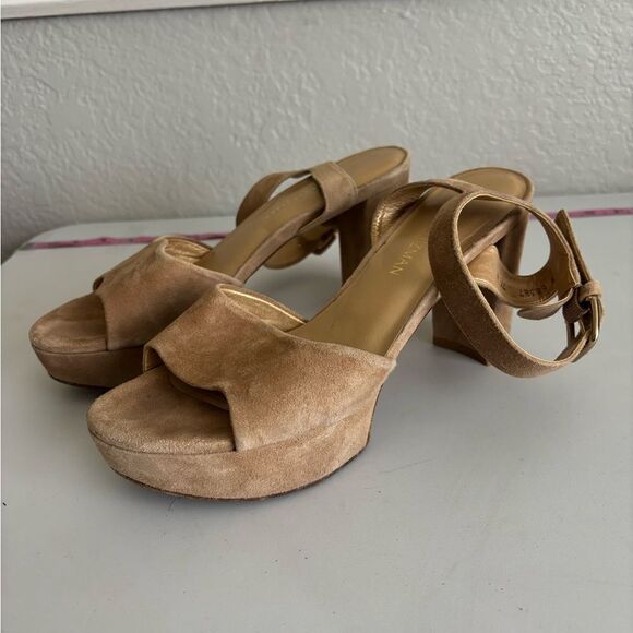 Stuart Weitzman Suede Platform Sandals Size 7.5 - Picture 11 of 11